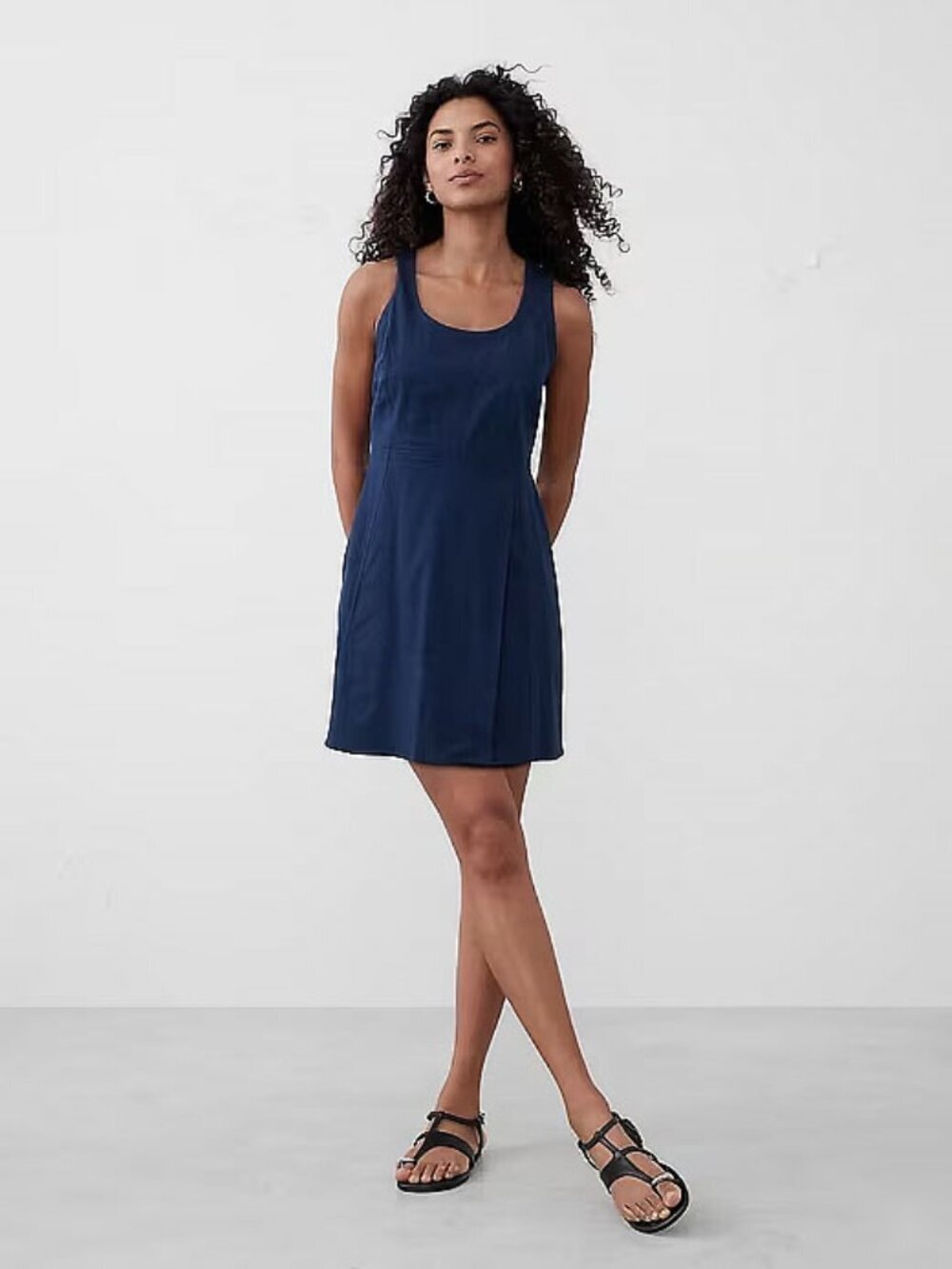*NEW* Banana Republic Linen-Blend Seamed Mini Dress